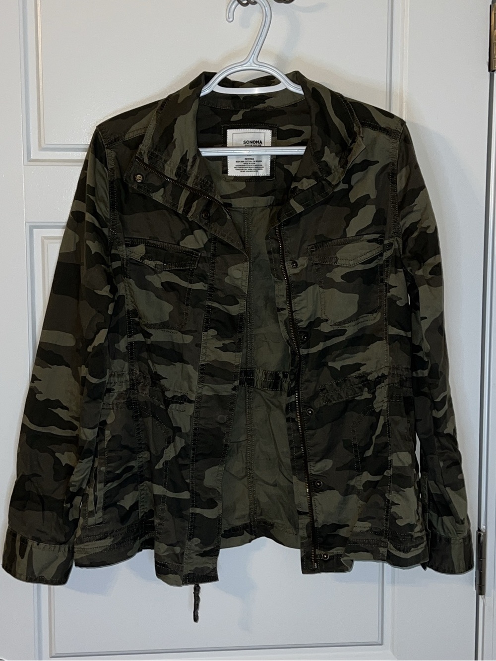 Sonoma Olive Green Camo Utility Jacket